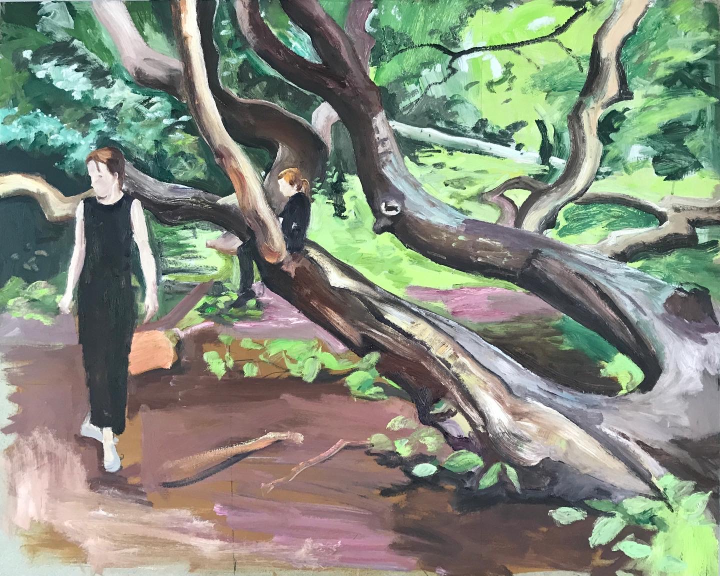 Girl in the woods | oil on board | 90 x 70 thumbnail