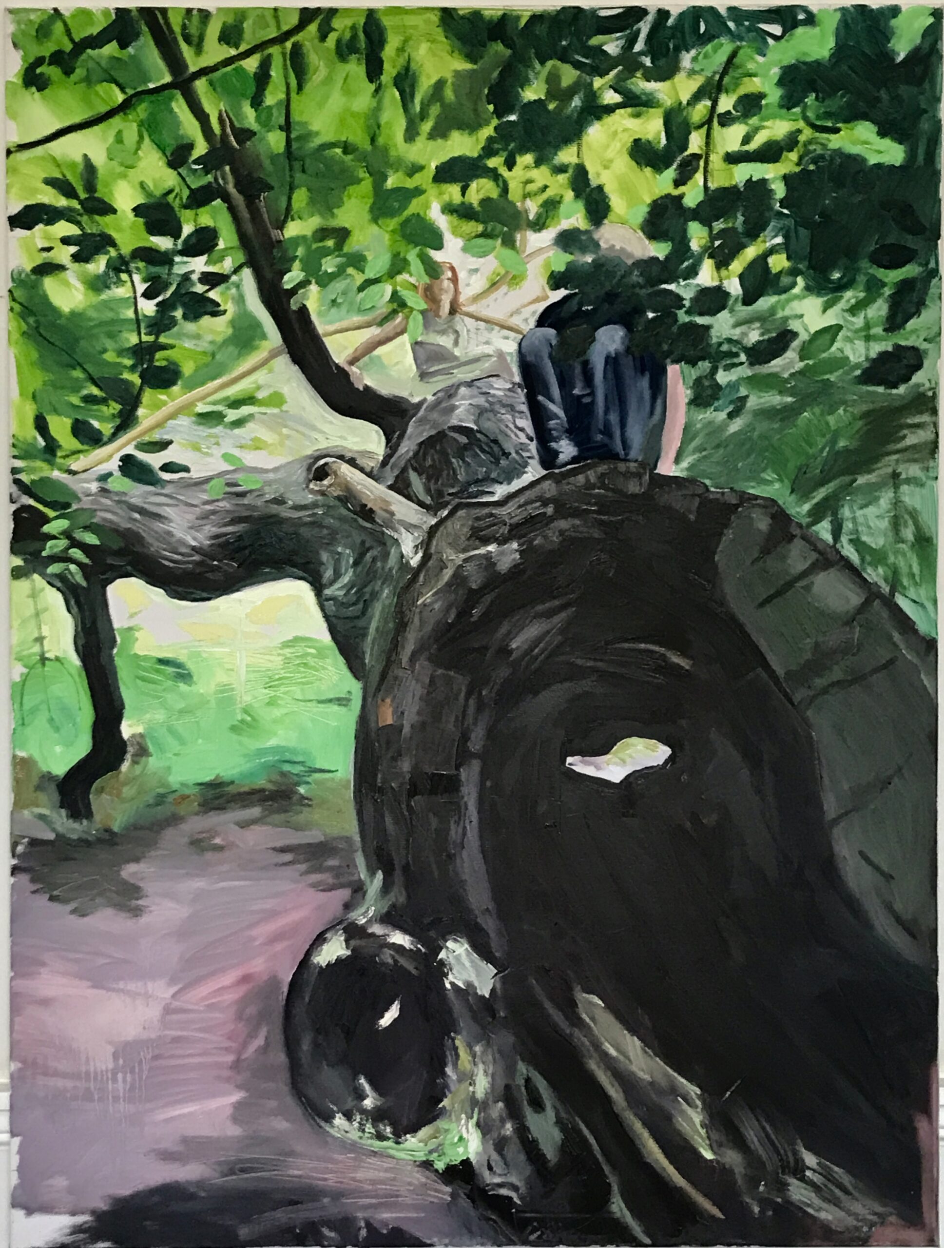 Girl in a tree | oil on canvas | 120 x 90 thumbnail