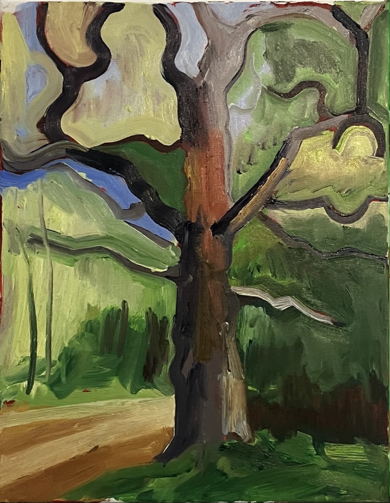 Tree, transparent oxide red / 50 x 40 thumbnail